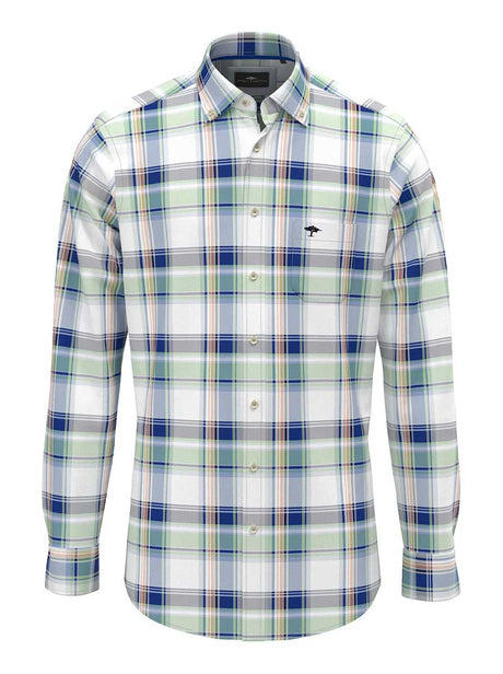 Fynch Hatton Shirts Fynch Hatton - Premium Cotton Check Blue Shirt