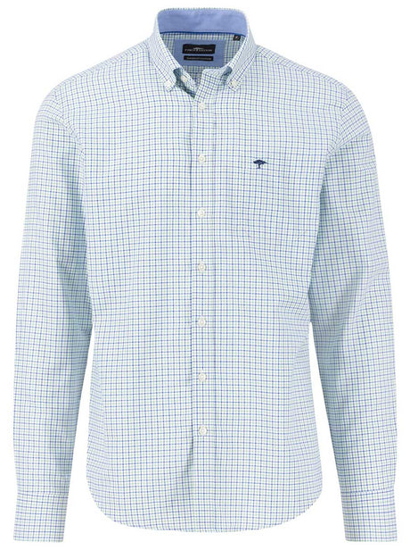 Fynch Hatton Shirts Fynch Hatton - Premium Cotton Multi Check Green Shirt