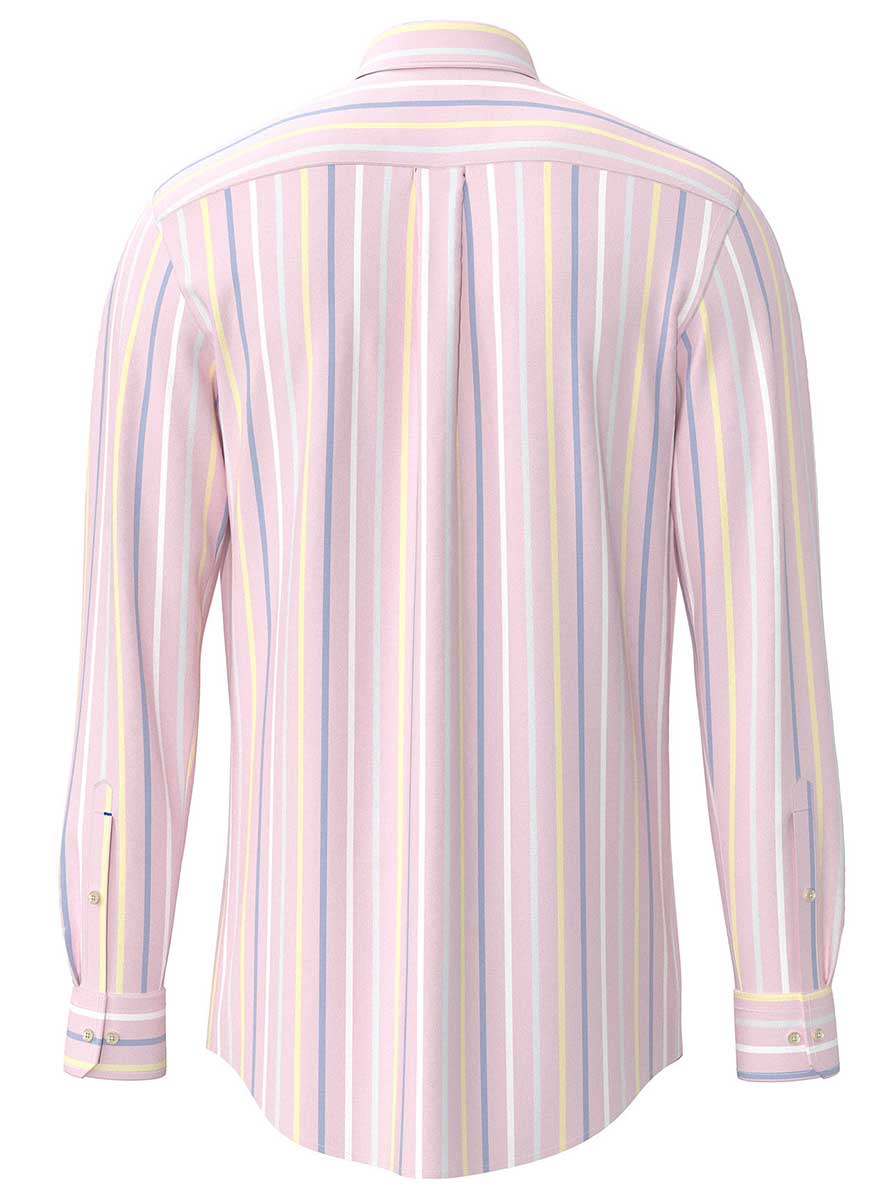 Fynch Hatton Shirts Fynch Hatton - Premium Cotton Pink Multi Stripe Shirt