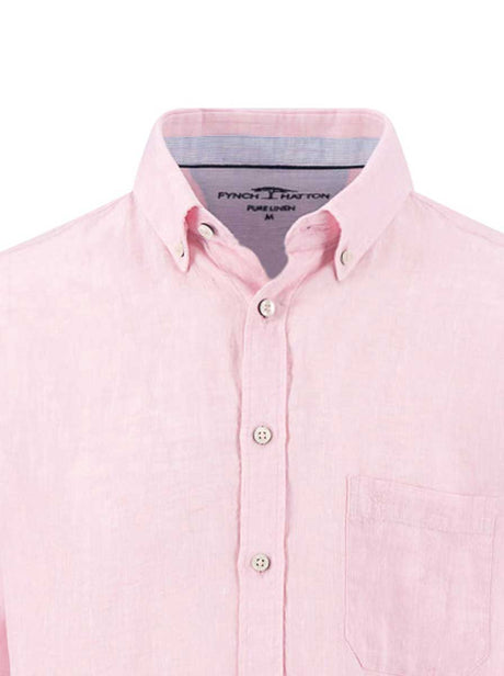Fynch Hatton Shirts Fynch Hatton - Premium Linen Magnolia Shirt