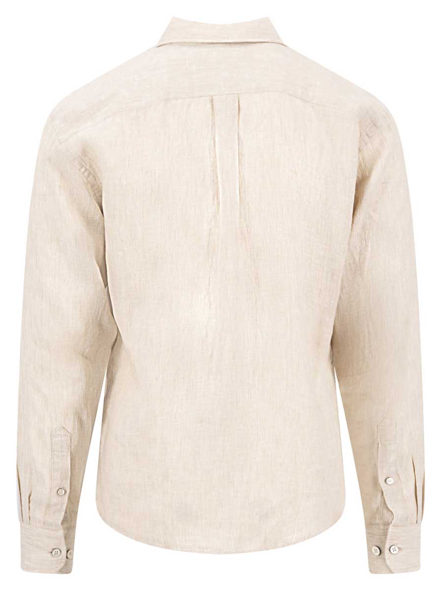 Fynch Hatton Shirts Fynch Hatton - Premium Linen Sand Stripe Shirt