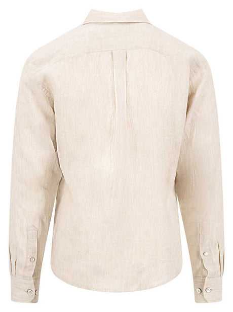 Fynch Hatton Shirts Fynch Hatton - Premium Linen Sand Stripe Shirt