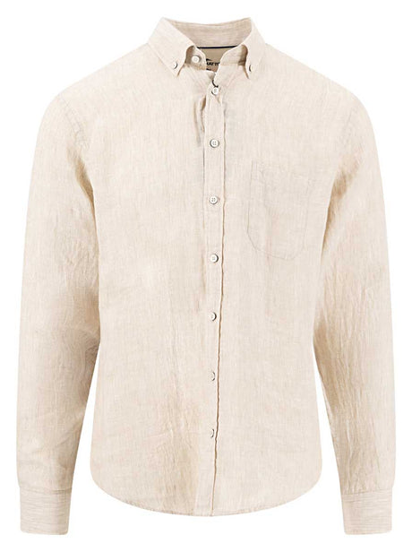Fynch Hatton Shirts Fynch Hatton - Premium Linen Sand Stripe Shirt