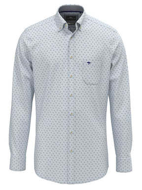 Fynch Hatton Shirts Fynch Hatton - Printed Cotton Flannel Long Sleeve Summer Breeze Shirt