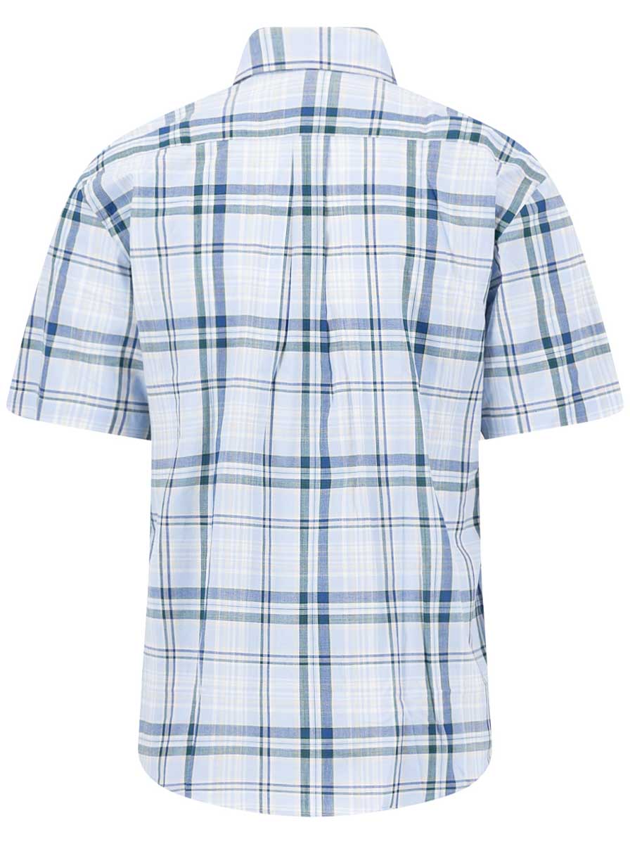 Fynch Hatton Short Sleeve Shirts Fynch Hatton - Cotton Check New Breeze Short Sleeve Shirt
