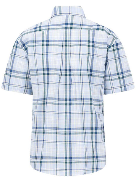 Fynch Hatton Short Sleeve Shirts Fynch Hatton - Cotton Check New Breeze Short Sleeve Shirt
