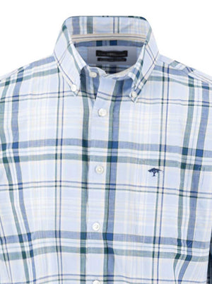 Fynch Hatton Short Sleeve Shirts Fynch Hatton - Cotton Check New Breeze Short Sleeve Shirt
