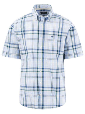 Fynch Hatton Short Sleeve Shirts Fynch Hatton - Cotton Check New Breeze Short Sleeve Shirt