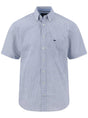 Fynch Hatton Short Sleeve Shirts Fynch Hatton - Cotton Micro Print New Breeze Short Sleeve Shirt