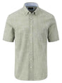 Fynch Hatton Short Sleeve Shirts Fynch Hatton - Linen Look Cotton Short Sleeve Shirt