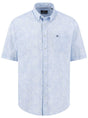 Fynch Hatton Short Sleeve Shirts Fynch Hatton - Premium Cotton Fern Print New Breeze Short Sleeve Shirt