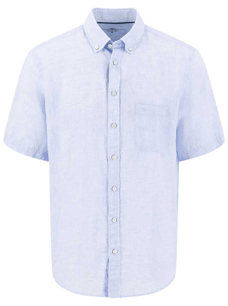 Fynch Hatton Short Sleeve Shirts Fynch Hatton - Premium Linen New Breeze Short Sleeve Shirt