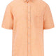 Fynch Hatton Short Sleeve Shirts Fynch Hatton - Premium Linen Orange Short Sleeve Shirt