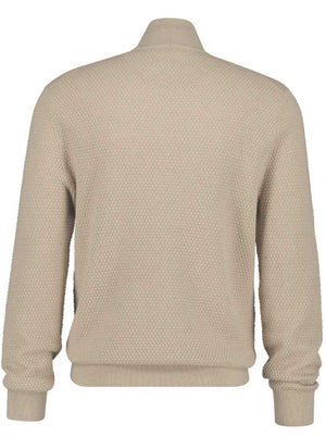 Gant Knitwear & Jumpers Gant - Cream Popcorn Weave 1/4 Zip Jumper