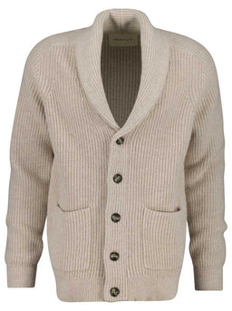 Gant Knitwear & Jumpers Gant - Cream Shawl Collar Cardigan