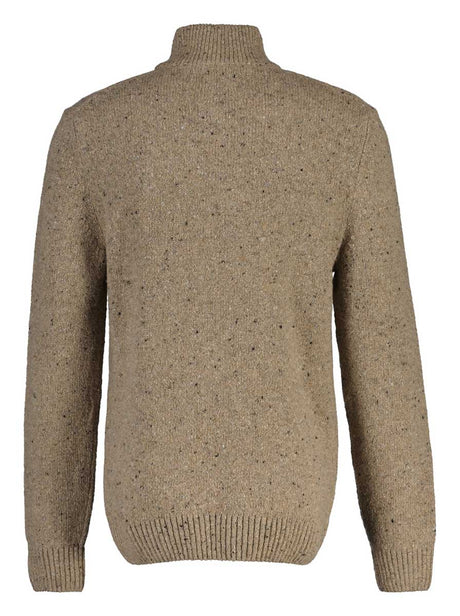 Gant Knitwear & Jumpers Gant - Dark Sand Nepps Knit Mock Neck Jumper