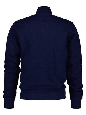 Gant Knitwear & Jumpers Gant - Persian Blue Sacker Rib Half Zip Sweater