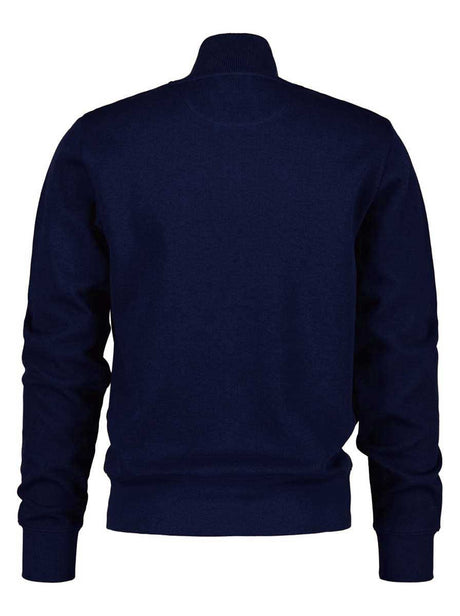 Gant Knitwear & Jumpers Gant - Persian Blue Sacker Rib Half Zip Sweater