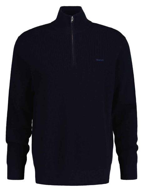 Gant Knitwear & Jumpers Gant - Ribbed Cotton Wool Half-Zip Sweater