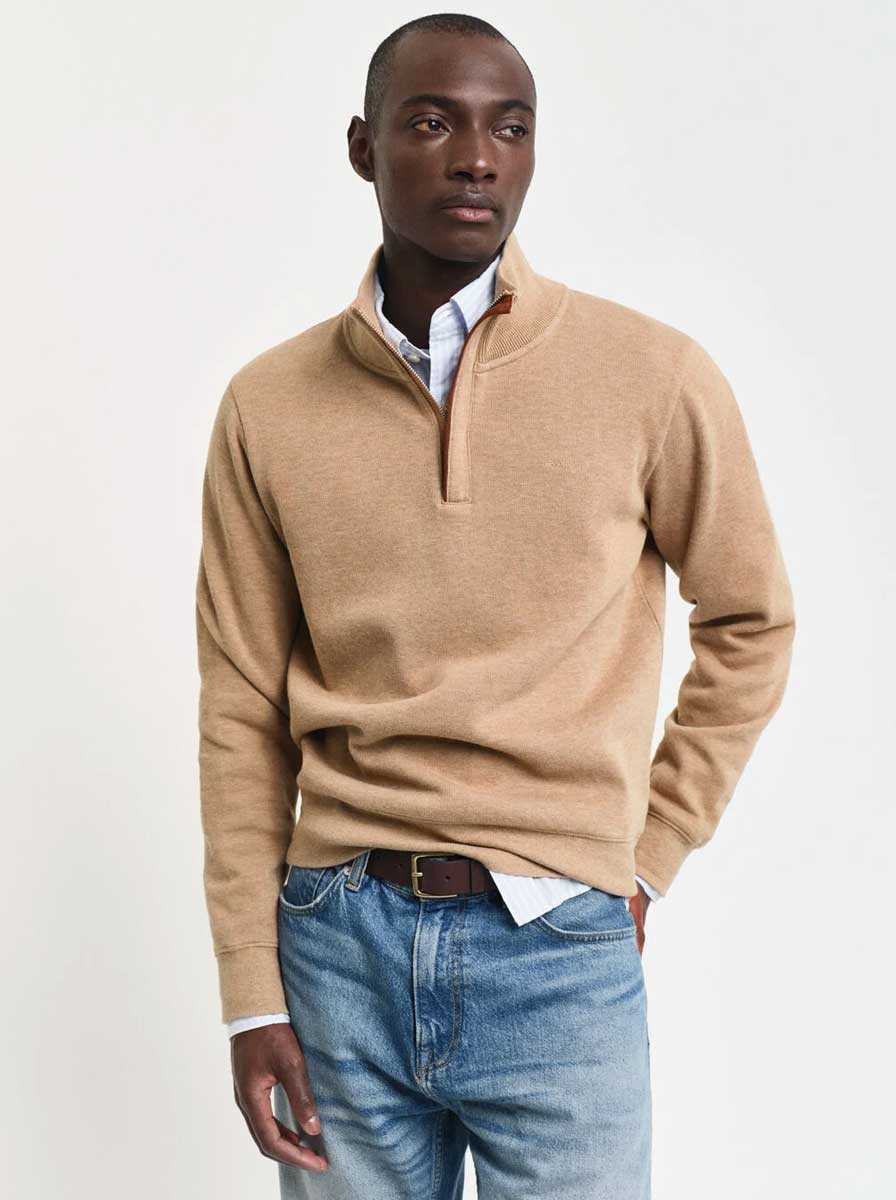 Gant Knitwear & Jumpers Gant - Sacker Rib Half Zip Sweater