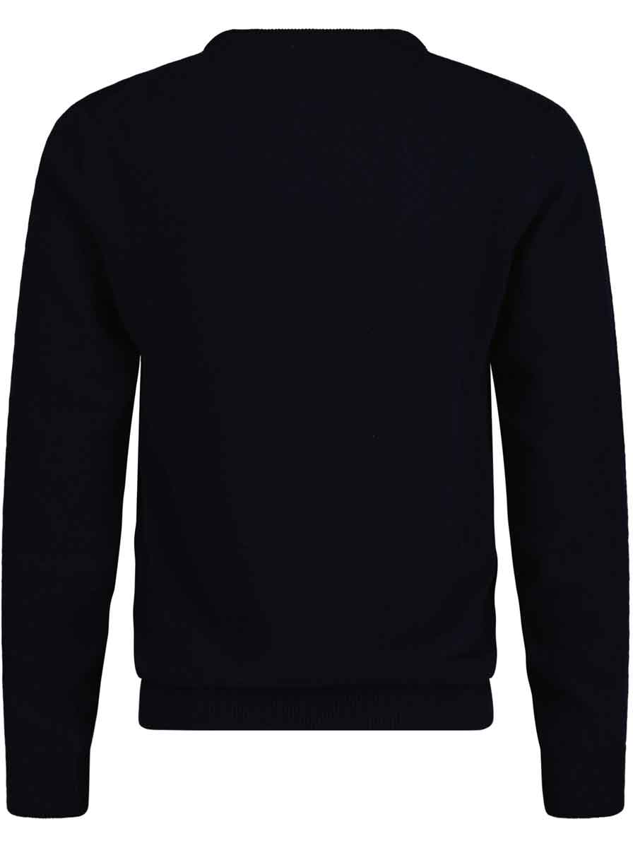 GANT Superfine Lambswool C-Neck Pullover – Maglione Uomo In Lana D'Agnello, Dark Navy Melange, Taglia M