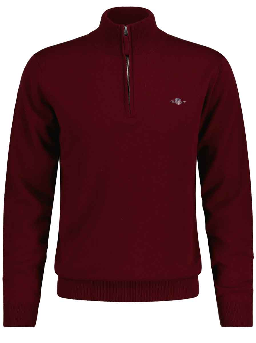 Gant half zip online lambswool jumper