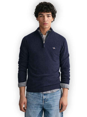 Gant Knitwear & Jumpers Gant - Super Fine Lambswool Half-Zip Sweater 223