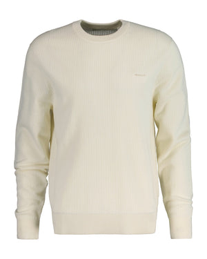 Gant Knitwear & Jumpers Gant - Textured Cotton Crew Neck Sweater