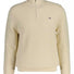 Gant Knitwear & Jumpers Gant - Textured Cotton Half Zip Cream Jumper