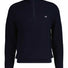 Gant Knitwear & Jumpers Gant - Textured Cotton Half Zip Evening Blue Jumper