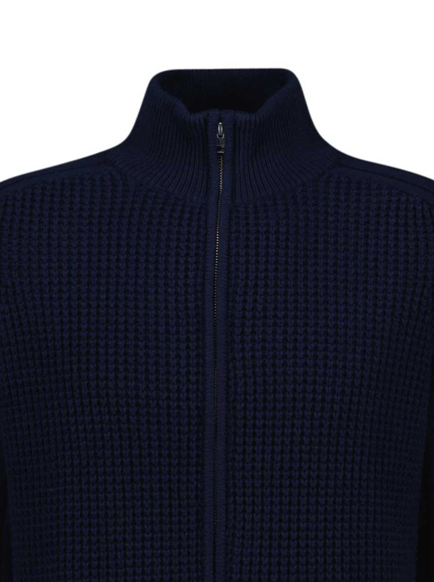 Gant Knitwear & Jumpers Gant - Textured Wool Blend Zip Cardigan