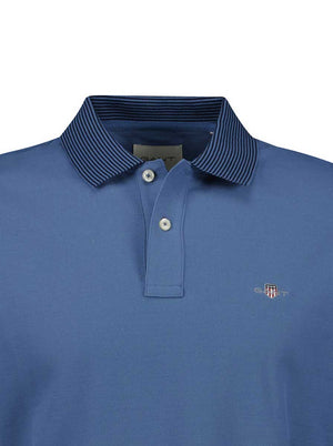 Gant Polo & T-Shirts Gant - Blue Polo Shirt w/ Contrast Collar