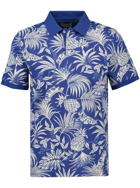 Gant Polo & T-Shirts Gant - Botanical Print Blue Polo Shirt