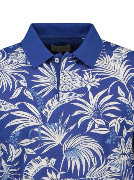 Gant Polo & T-Shirts Gant - Botanical Print Blue Polo Shirt