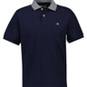 Gant Polo & T-Shirts Gant - Navy Polo Shirt w/ Contrast Collar