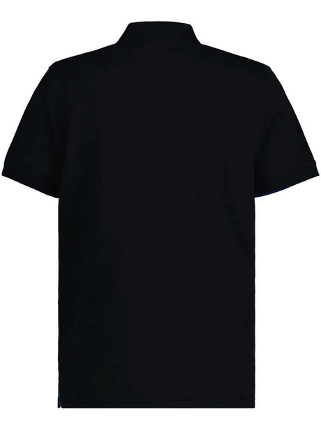 Gant Polo & T-Shirts Gant - Pique Black Polo Shirt w/ Contrast Collar Detail