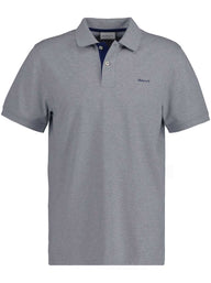 Gant Polo & T-Shirts Gant - Pique Grey Polo Shirt w/ Contrast Collar Detail