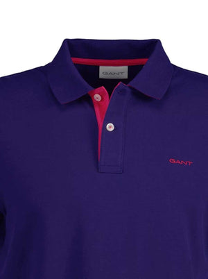 Gant Polo & T-Shirts Gant - Pique Persian Blue Polo Shirt w/ Contrast Collar Detail