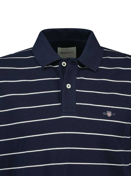 Gant Polo & T-Shirts Gant - Stripped Navy Polo Shirt