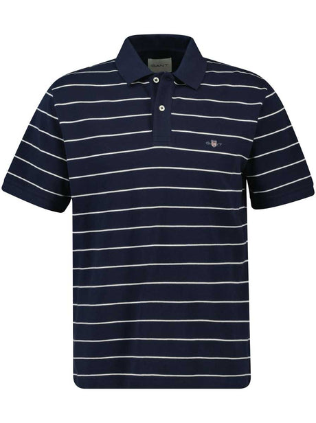 Gant Polo & T-Shirts Gant - Stripped Navy Polo Shirt