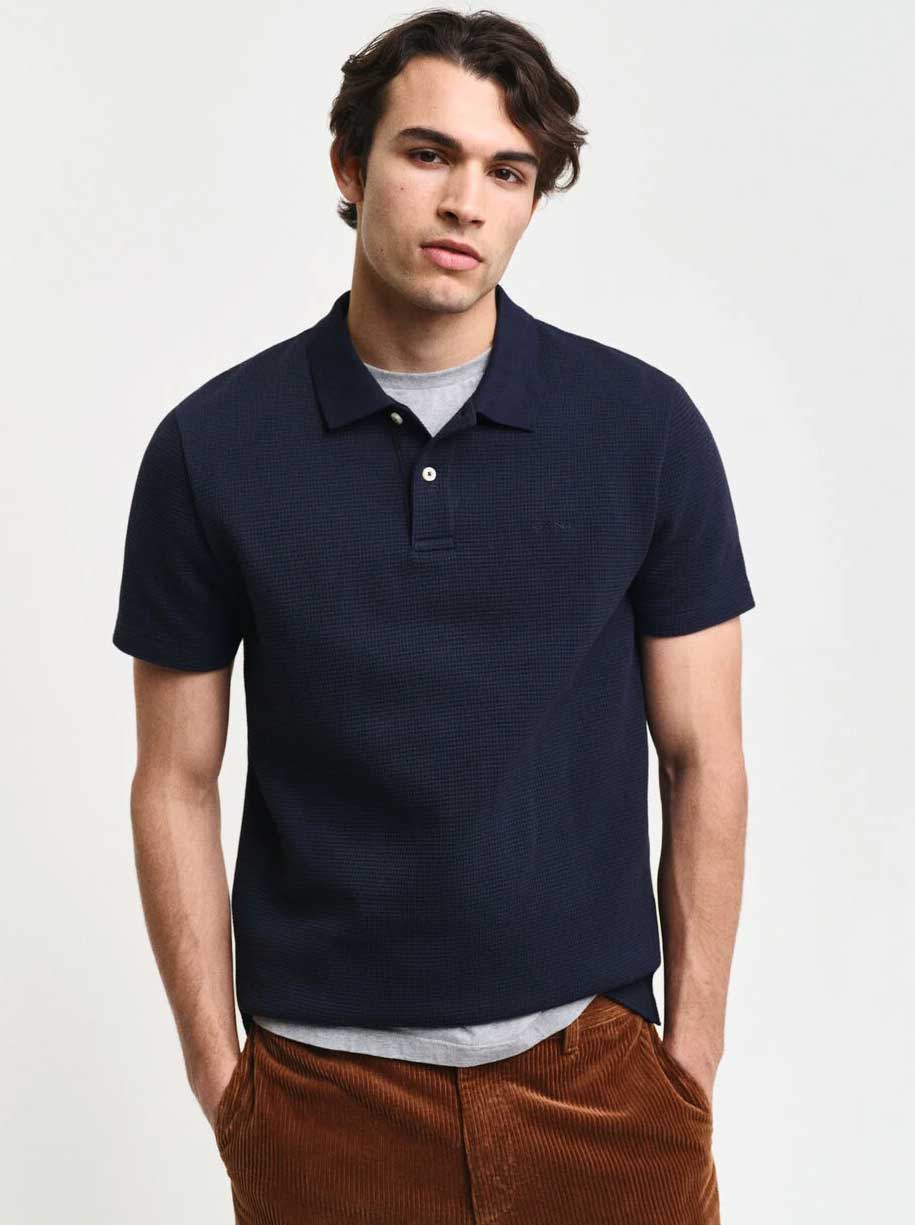 Gant Polo & T-Shirts Gant - Waffle Textured Polo Shirt