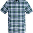 Gant Shirts Gant - Cotton/Linen Check Green Short Sleeve Shirt