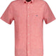 Gant Shirts Gant - Cotton/Linen Red Short Sleeve Shirt