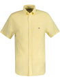 Gant Shirts Gant - Cotton/Linen Yellow Short Sleeve Shirt