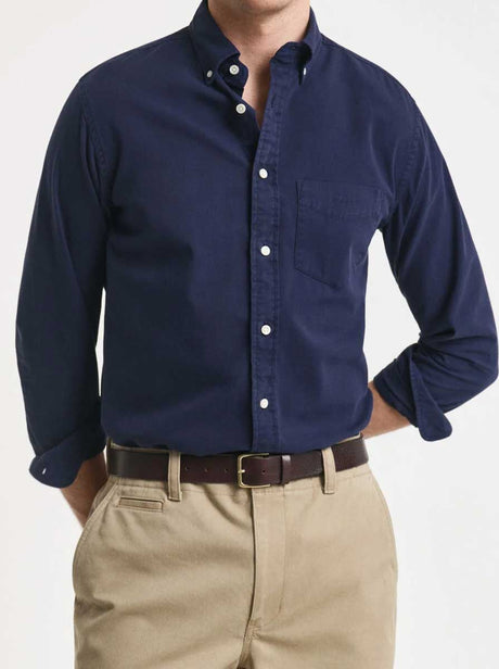 Gant Shirts Gant - Evening Blue Garment-Dyed Twill Shirt