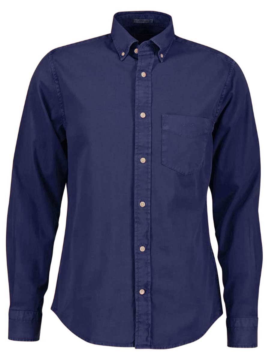 Gant Shirts Gant - Evening Blue Garment-Dyed Twill Shirt