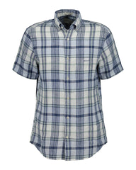 Gant Shirts Gant - Linen Madras Check Short Sleeve Shirt