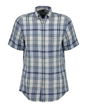 Gant Shirts Gant - Linen Madras Check Short Sleeve Shirt