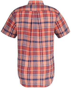 Gant Shirts Gant - Linen Madras Check Short Sleeve Shirt