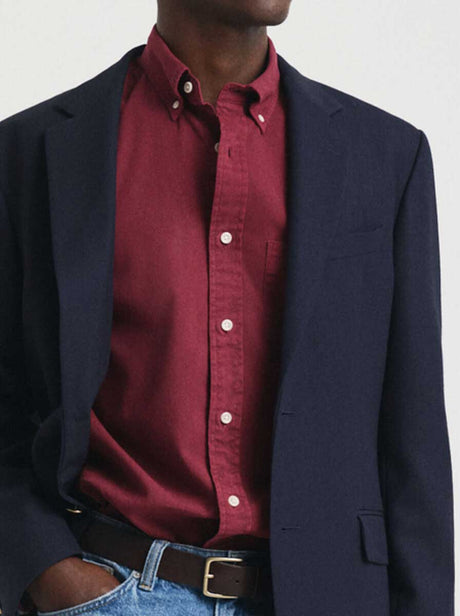 Gant Shirts Gant - Red Garment-Dyed Twill Shirt